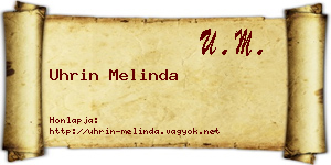 Uhrin Melinda névjegykártya