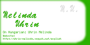 melinda uhrin business card